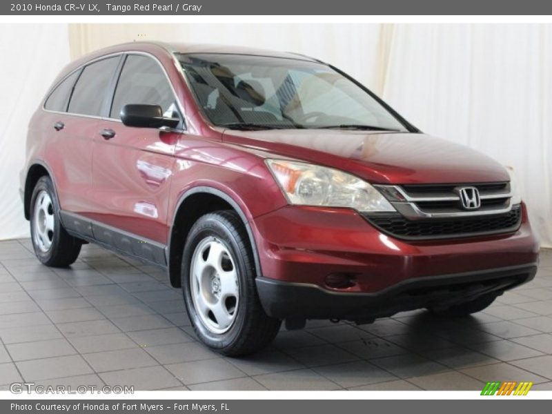 Tango Red Pearl / Gray 2010 Honda CR-V LX