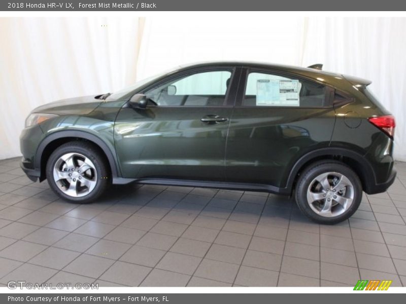 Forest Mist Metallic / Black 2018 Honda HR-V LX