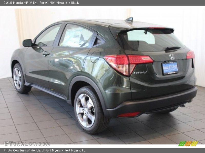 Forest Mist Metallic / Black 2018 Honda HR-V LX