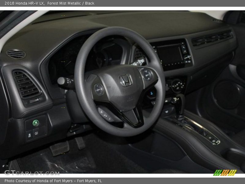 Forest Mist Metallic / Black 2018 Honda HR-V LX