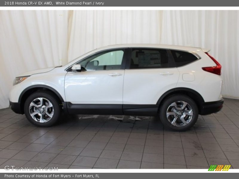 White Diamond Pearl / Ivory 2018 Honda CR-V EX AWD