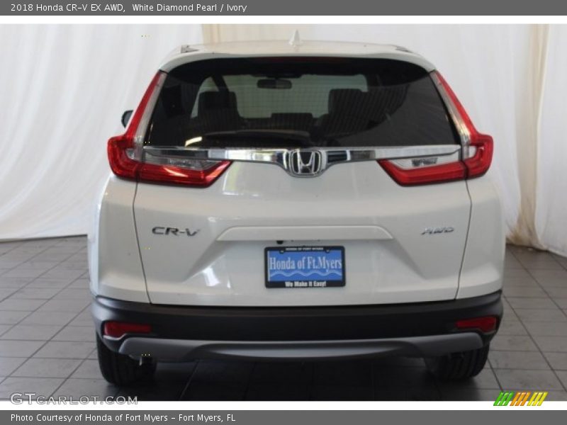 White Diamond Pearl / Ivory 2018 Honda CR-V EX AWD