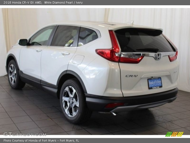 White Diamond Pearl / Ivory 2018 Honda CR-V EX AWD