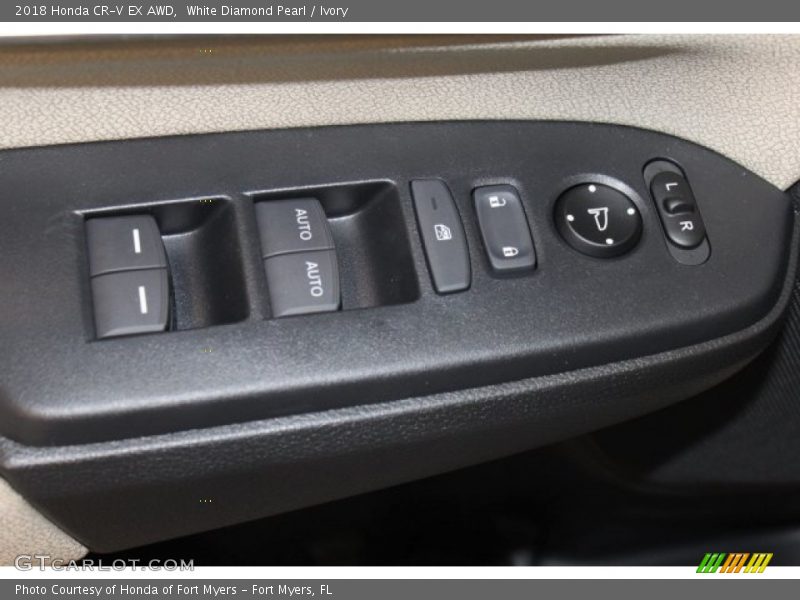 White Diamond Pearl / Ivory 2018 Honda CR-V EX AWD