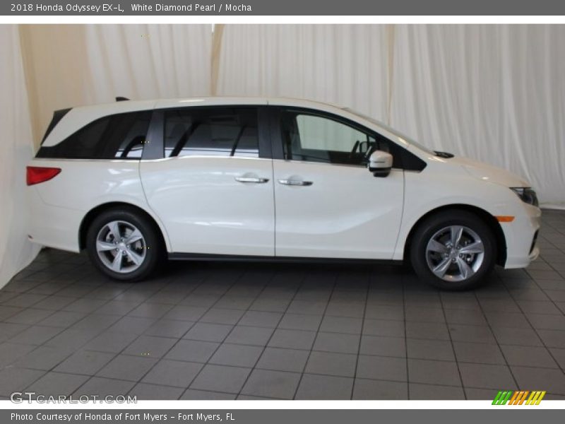 White Diamond Pearl / Mocha 2018 Honda Odyssey EX-L