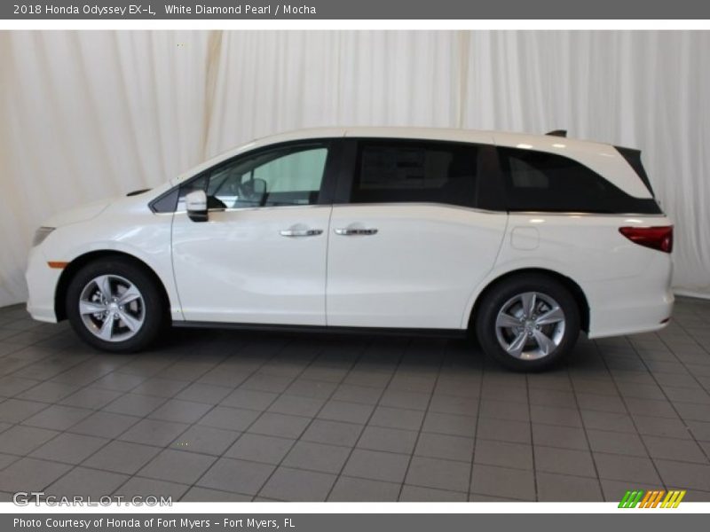 White Diamond Pearl / Mocha 2018 Honda Odyssey EX-L