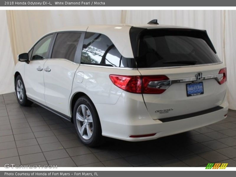 White Diamond Pearl / Mocha 2018 Honda Odyssey EX-L