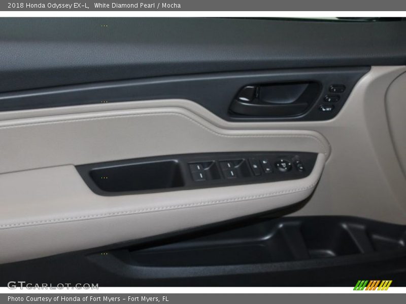 White Diamond Pearl / Mocha 2018 Honda Odyssey EX-L
