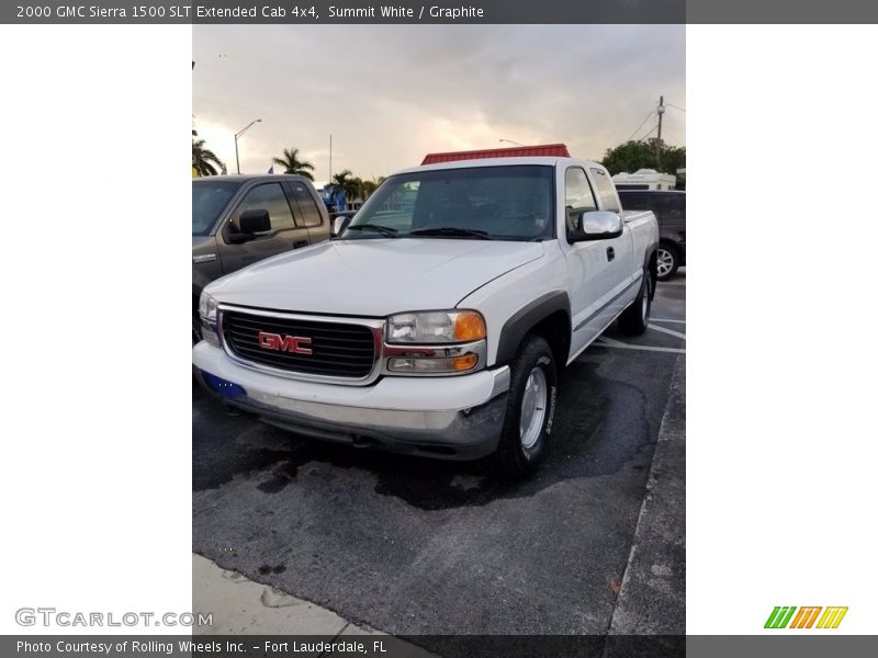 Summit White / Graphite 2000 GMC Sierra 1500 SLT Extended Cab 4x4