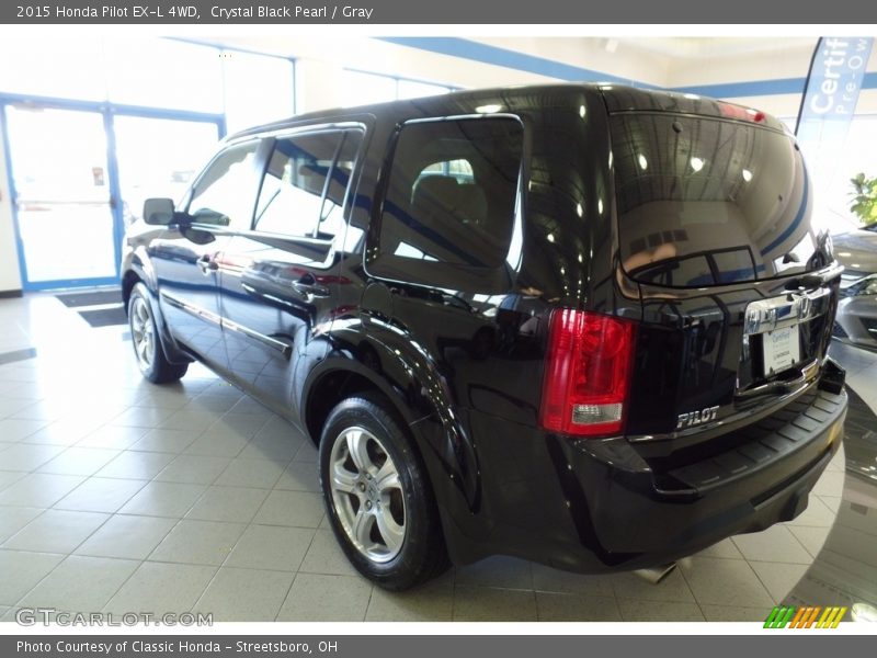 Crystal Black Pearl / Gray 2015 Honda Pilot EX-L 4WD