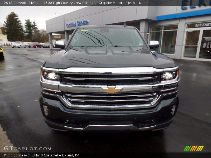 Graphite Metallic / Jet Black 2018 Chevrolet Silverado 1500 High Country Crew Cab 4x4