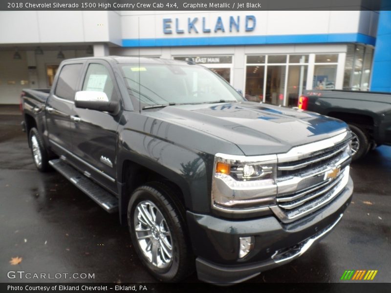 Graphite Metallic / Jet Black 2018 Chevrolet Silverado 1500 High Country Crew Cab 4x4
