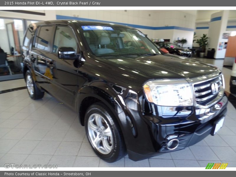 Crystal Black Pearl / Gray 2015 Honda Pilot EX-L 4WD
