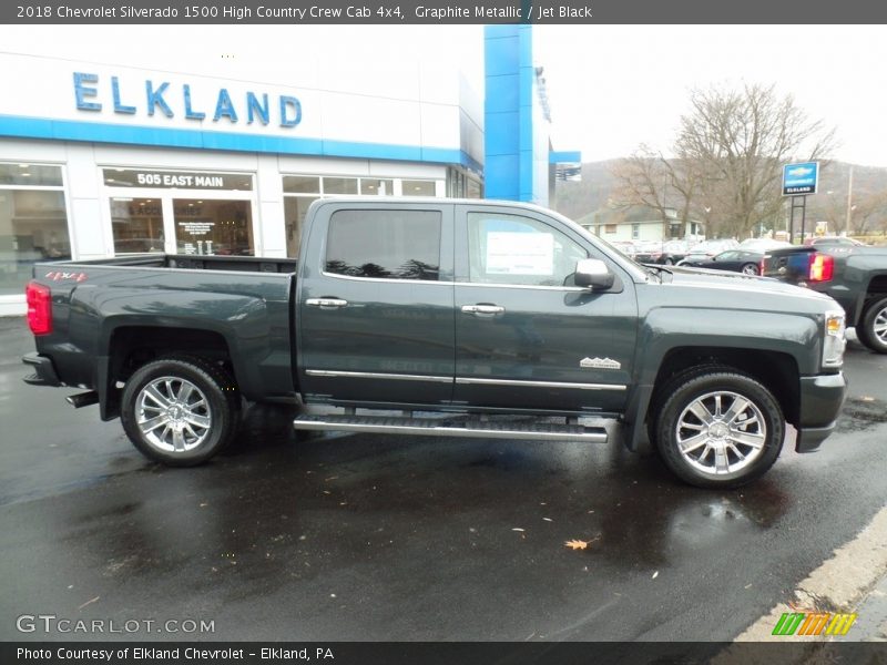 Graphite Metallic / Jet Black 2018 Chevrolet Silverado 1500 High Country Crew Cab 4x4