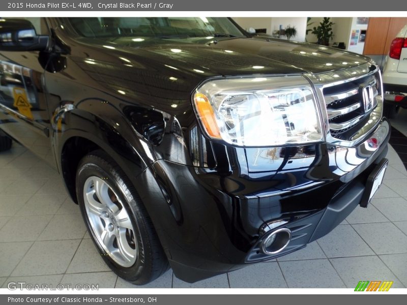 Crystal Black Pearl / Gray 2015 Honda Pilot EX-L 4WD