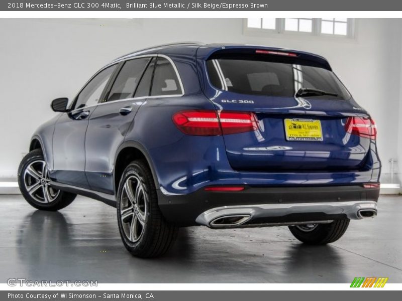 Brilliant Blue Metallic / Silk Beige/Espresso Brown 2018 Mercedes-Benz GLC 300 4Matic