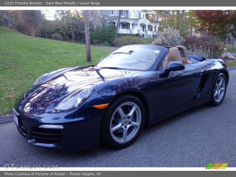 Dark Blue Metallic / Luxor Beige 2015 Porsche Boxster