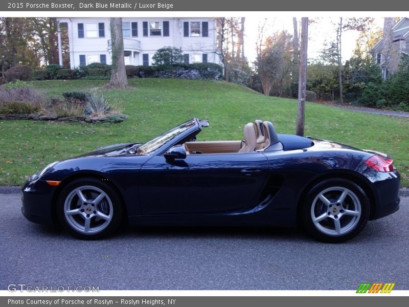 Dark Blue Metallic / Luxor Beige 2015 Porsche Boxster