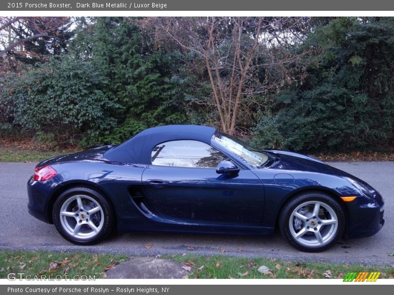 Dark Blue Metallic / Luxor Beige 2015 Porsche Boxster