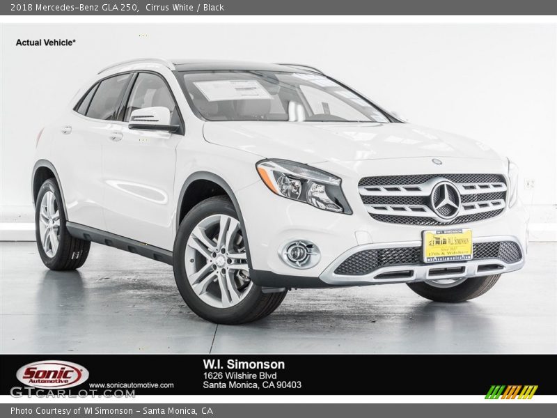 Cirrus White / Black 2018 Mercedes-Benz GLA 250