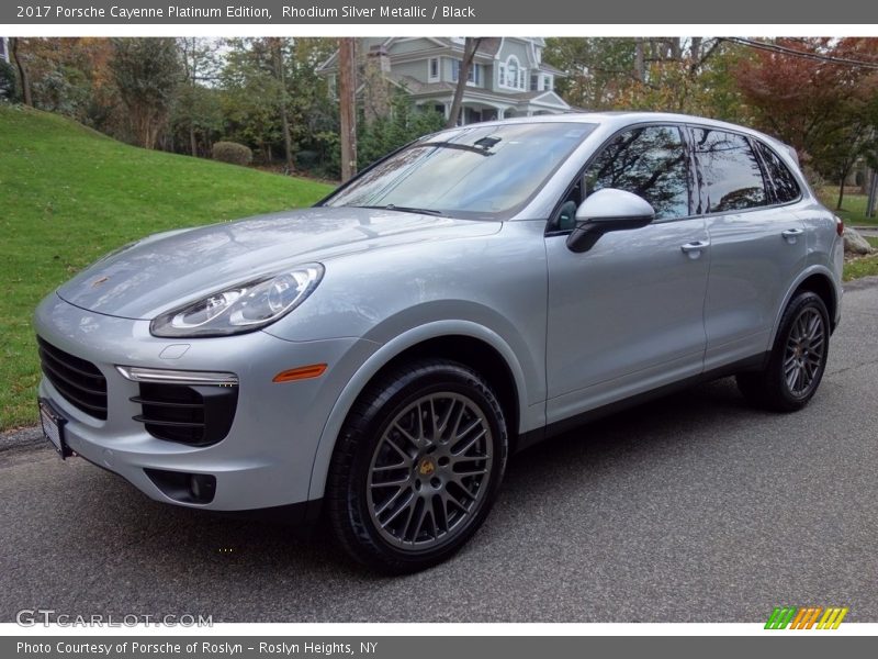 Rhodium Silver Metallic / Black 2017 Porsche Cayenne Platinum Edition