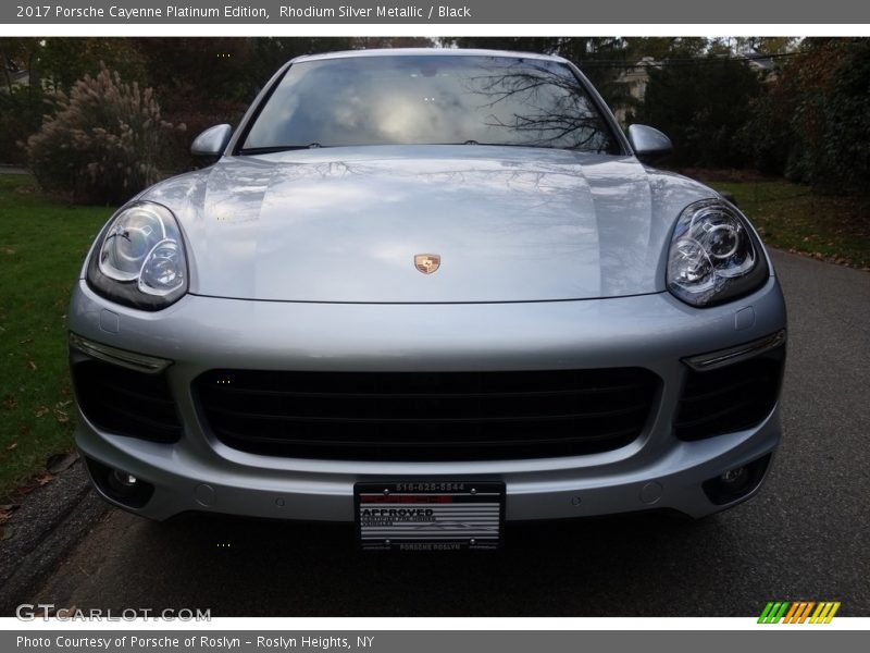 Rhodium Silver Metallic / Black 2017 Porsche Cayenne Platinum Edition