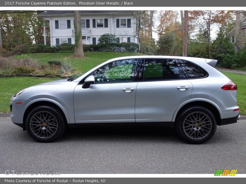 Rhodium Silver Metallic / Black 2017 Porsche Cayenne Platinum Edition
