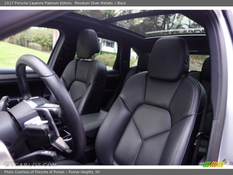 Rhodium Silver Metallic / Black 2017 Porsche Cayenne Platinum Edition