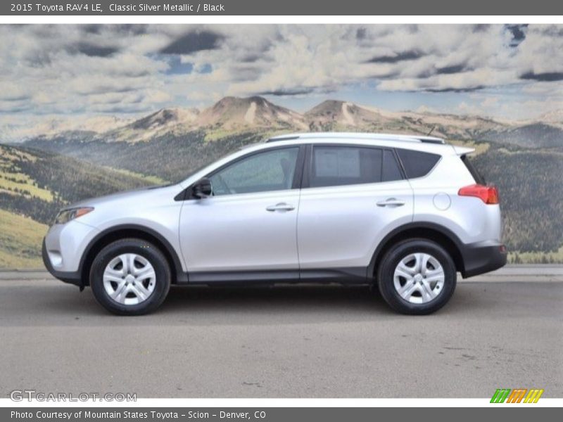 Classic Silver Metallic / Black 2015 Toyota RAV4 LE