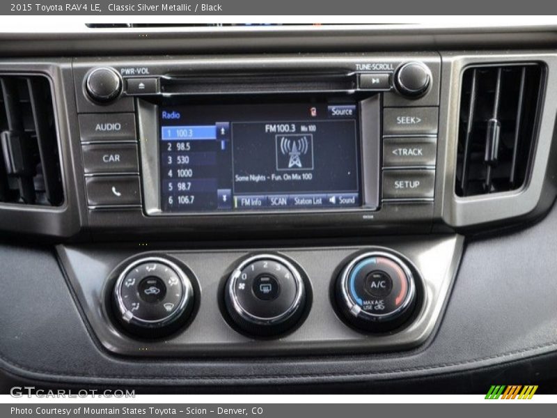 Classic Silver Metallic / Black 2015 Toyota RAV4 LE