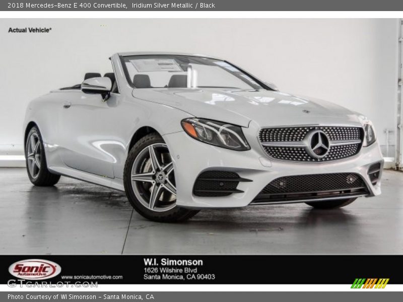 Iridium Silver Metallic / Black 2018 Mercedes-Benz E 400 Convertible
