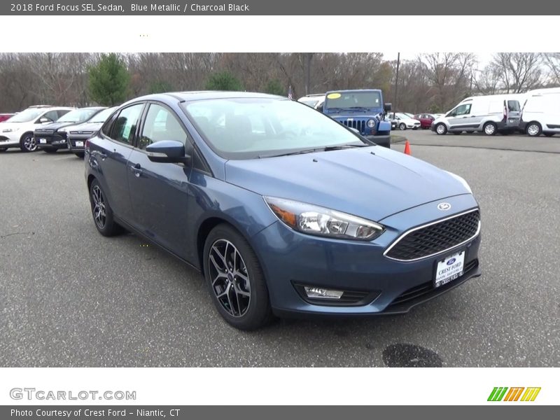 Blue Metallic / Charcoal Black 2018 Ford Focus SEL Sedan