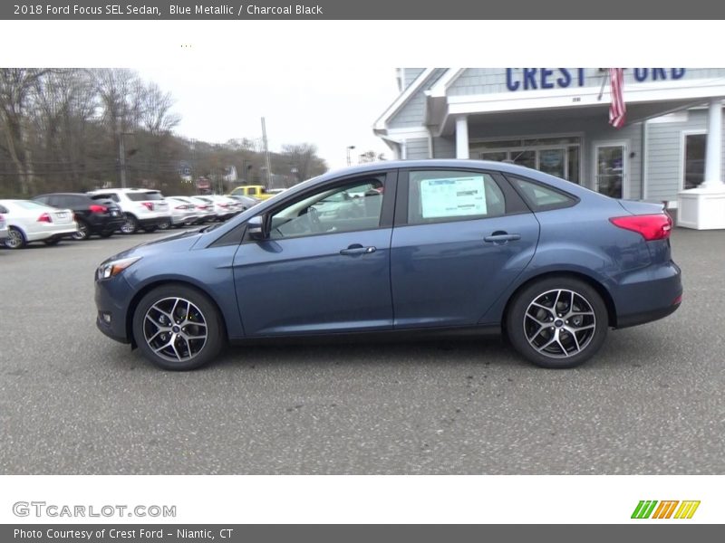 Blue Metallic / Charcoal Black 2018 Ford Focus SEL Sedan
