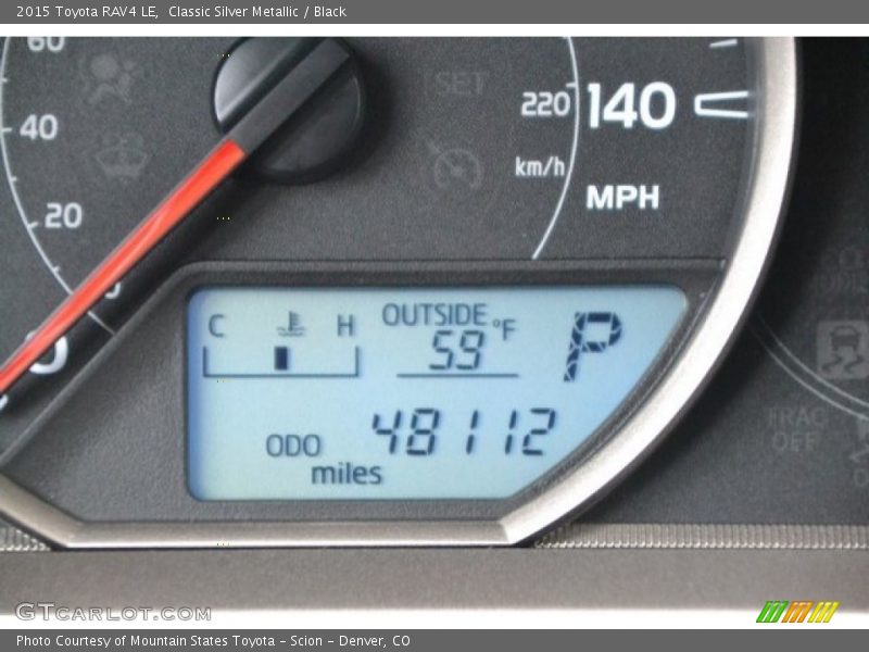 Classic Silver Metallic / Black 2015 Toyota RAV4 LE