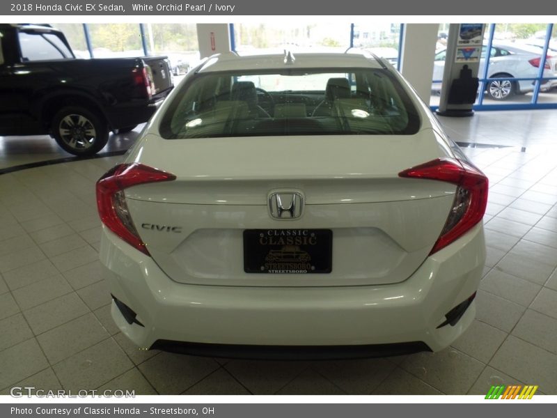 White Orchid Pearl / Ivory 2018 Honda Civic EX Sedan