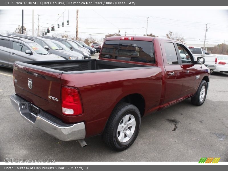 Delmonico Red Pearl / Black/Diesel Gray 2017 Ram 1500 SLT Quad Cab 4x4