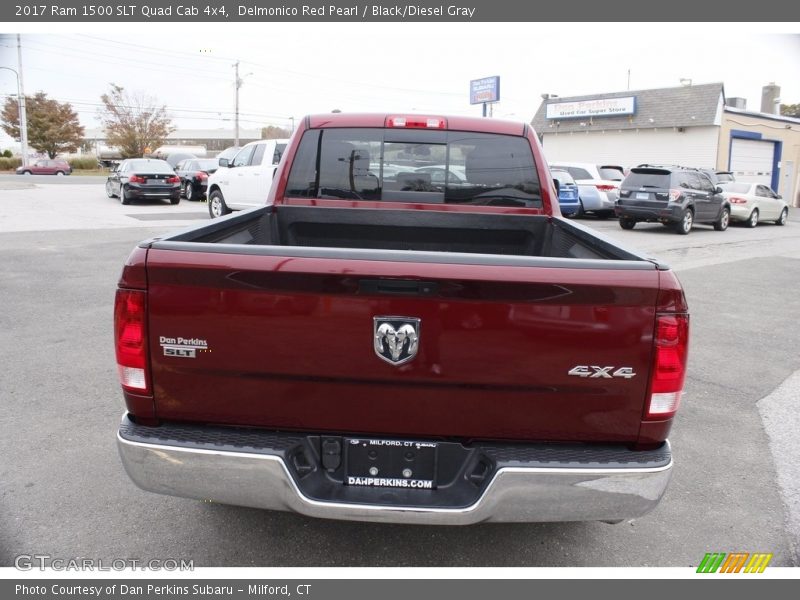 Delmonico Red Pearl / Black/Diesel Gray 2017 Ram 1500 SLT Quad Cab 4x4