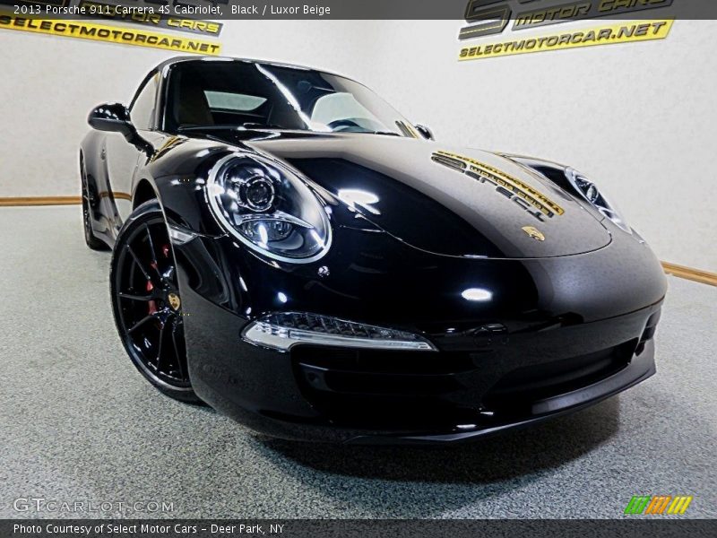 Black / Luxor Beige 2013 Porsche 911 Carrera 4S Cabriolet