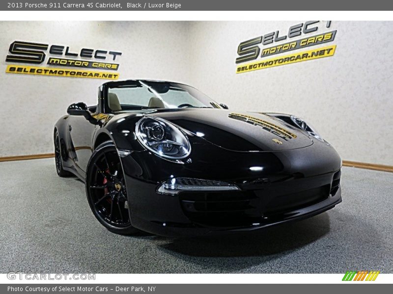 Black / Luxor Beige 2013 Porsche 911 Carrera 4S Cabriolet