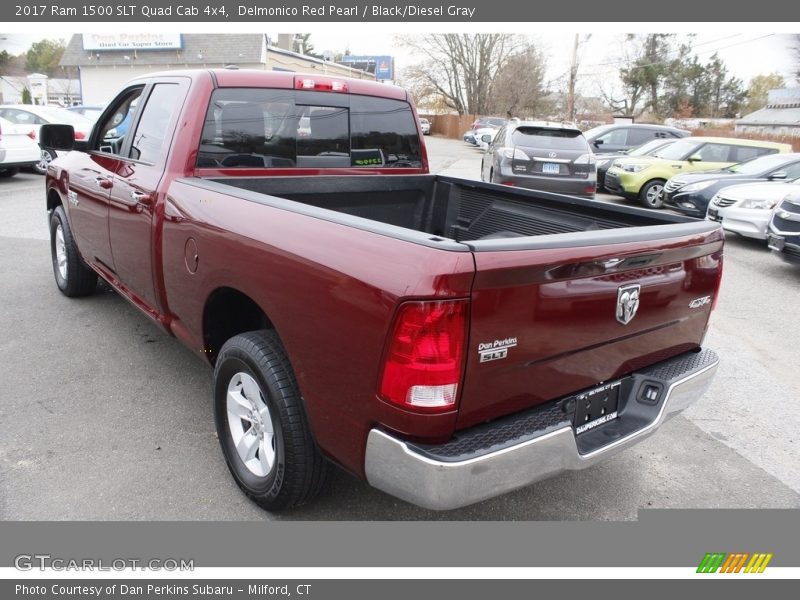 Delmonico Red Pearl / Black/Diesel Gray 2017 Ram 1500 SLT Quad Cab 4x4