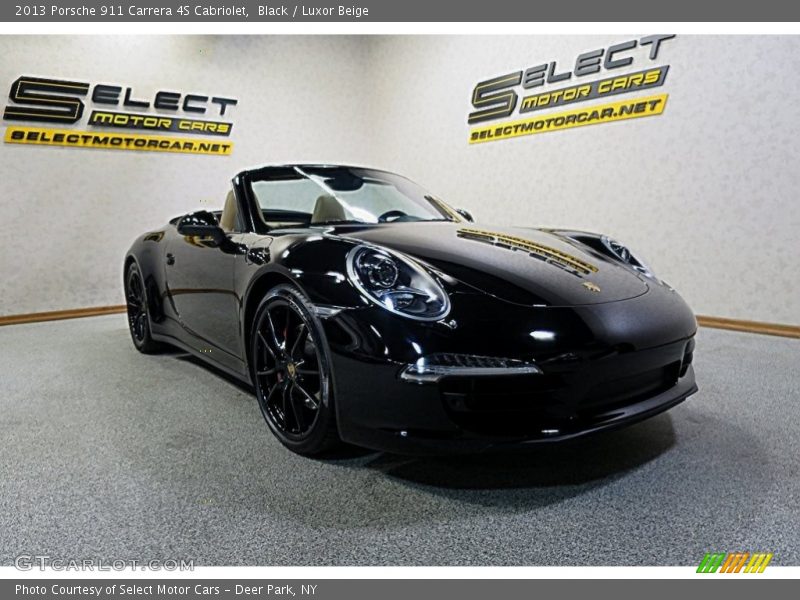 Black / Luxor Beige 2013 Porsche 911 Carrera 4S Cabriolet