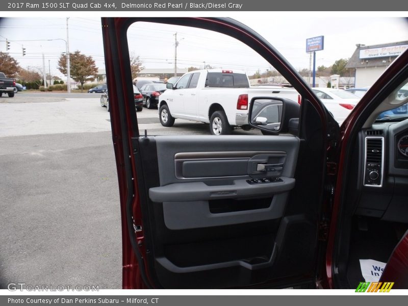 Delmonico Red Pearl / Black/Diesel Gray 2017 Ram 1500 SLT Quad Cab 4x4