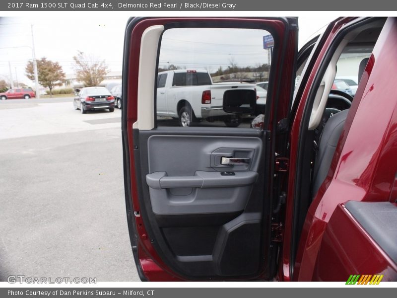 Delmonico Red Pearl / Black/Diesel Gray 2017 Ram 1500 SLT Quad Cab 4x4