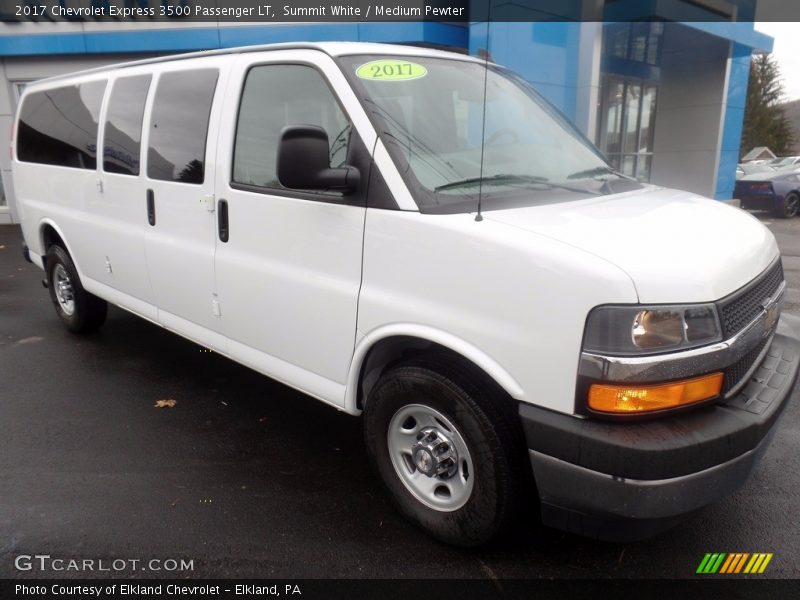 Summit White / Medium Pewter 2017 Chevrolet Express 3500 Passenger LT