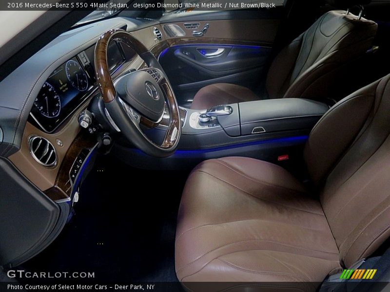 designo Diamond White Metallic / Nut Brown/Black 2016 Mercedes-Benz S 550 4Matic Sedan