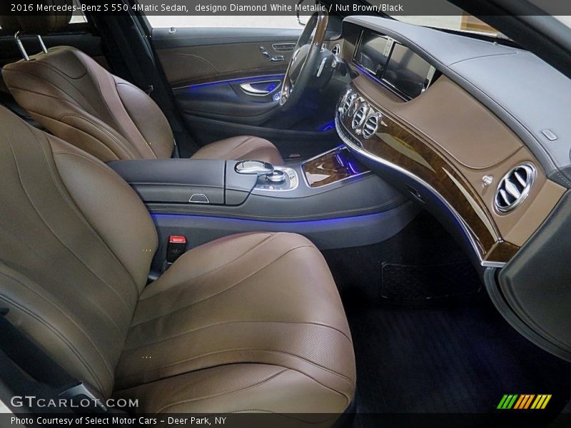 designo Diamond White Metallic / Nut Brown/Black 2016 Mercedes-Benz S 550 4Matic Sedan