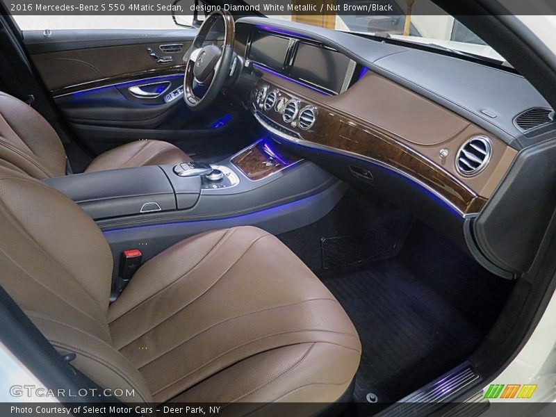 designo Diamond White Metallic / Nut Brown/Black 2016 Mercedes-Benz S 550 4Matic Sedan
