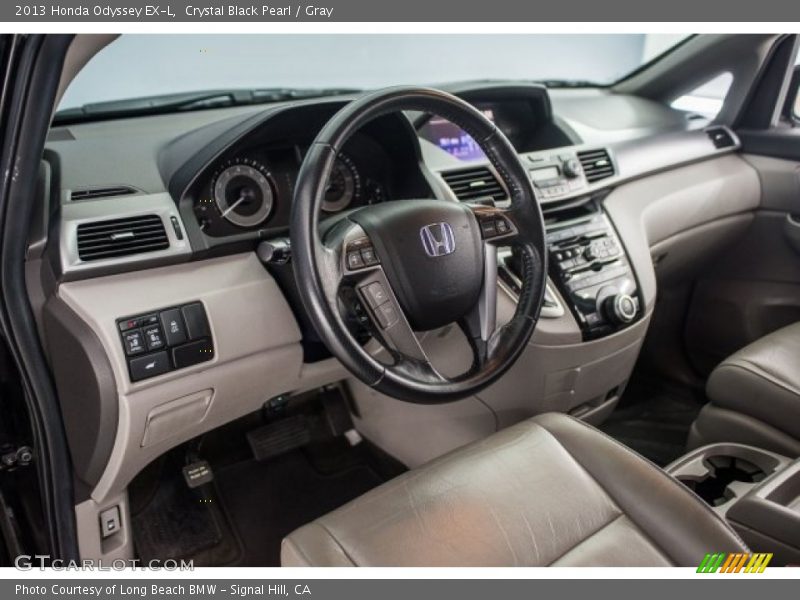 Crystal Black Pearl / Gray 2013 Honda Odyssey EX-L