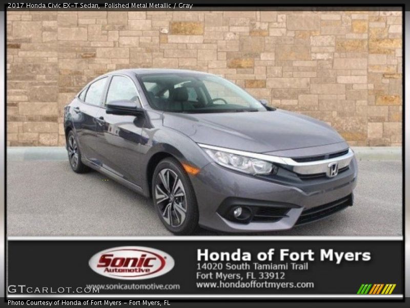 Polished Metal Metallic / Gray 2017 Honda Civic EX-T Sedan