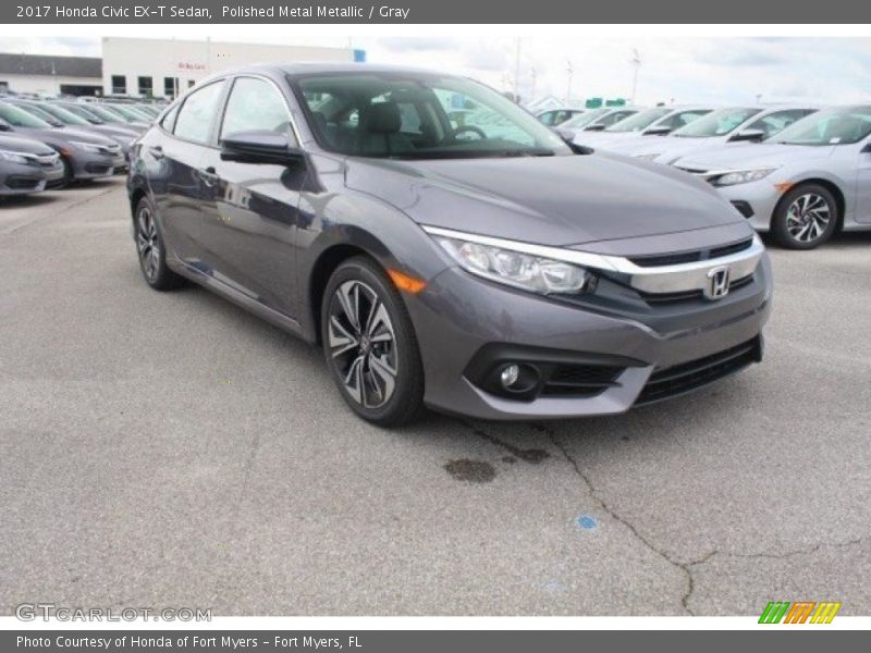 Polished Metal Metallic / Gray 2017 Honda Civic EX-T Sedan